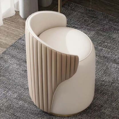 Minimalist Leather Vanity Stool
