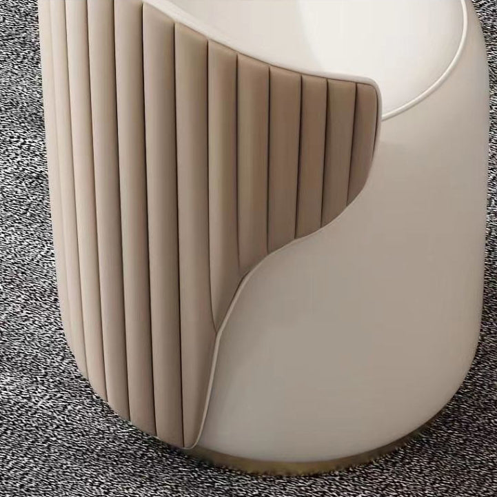 Minimalist Leather Vanity Stool