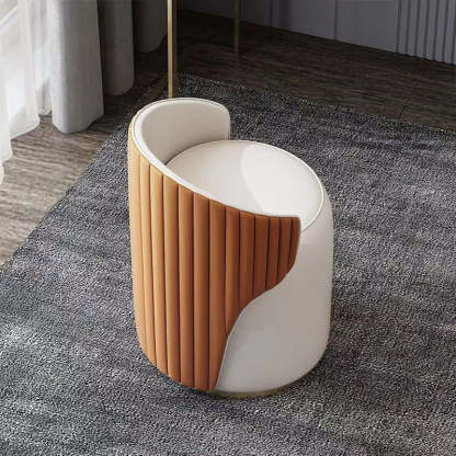 Minimalist Leather Vanity Stool
