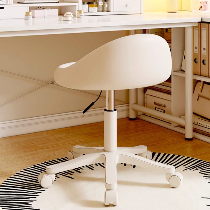 Minimalist Leather Movable Liftable Round Vanity Stool