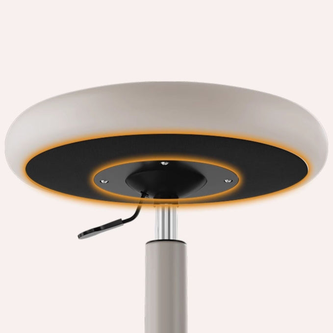 Minimalist Leather Movable Liftable Round Vanity Stool
