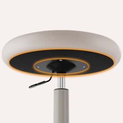 Minimalist Leather Movable Liftable Round Vanity Stool