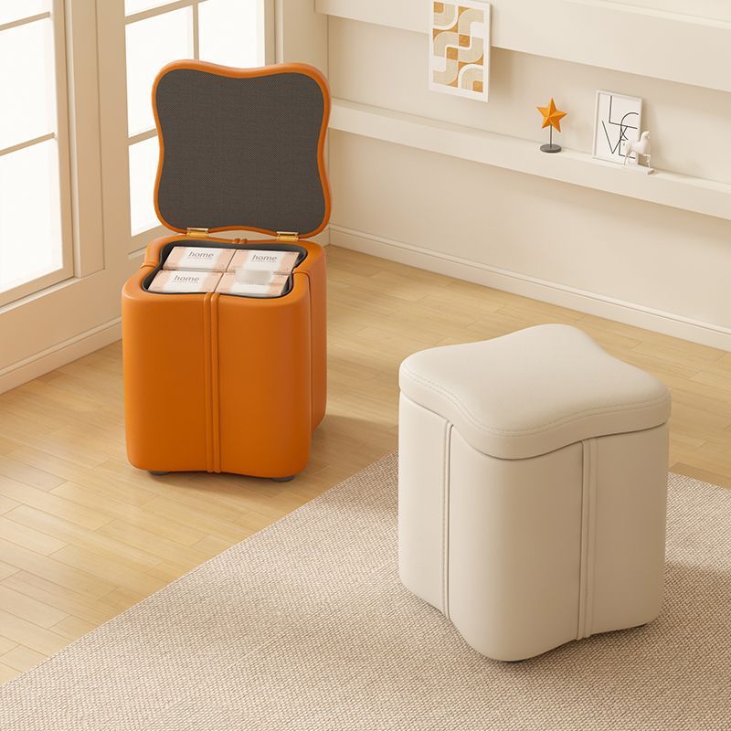Nordic Quad Flower Tech Fabric Vanity Stool
