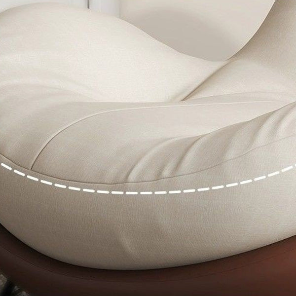 Contemporary Scandinavian Microsuede Iron Solid Wood Oval Square Curved Recliner Backrest Armrest Footrest For Living Room