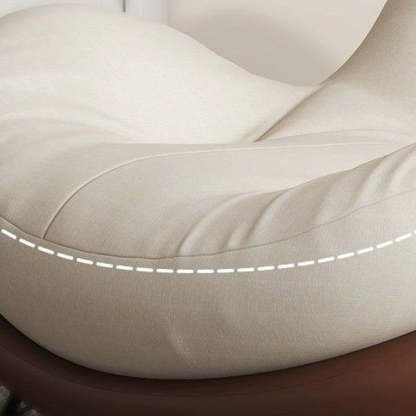 Contemporary Scandinavian Microsuede Iron Solid Wood Oval Square Curved Recliner Backrest Armrest Footrest For Living Room