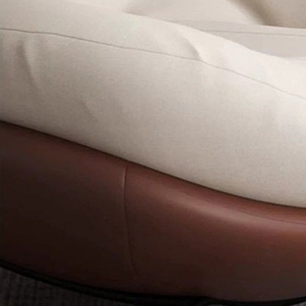 Contemporary Scandinavian Microsuede Iron Solid Wood Oval Square Curved Recliner Backrest Armrest Footrest For Living Room