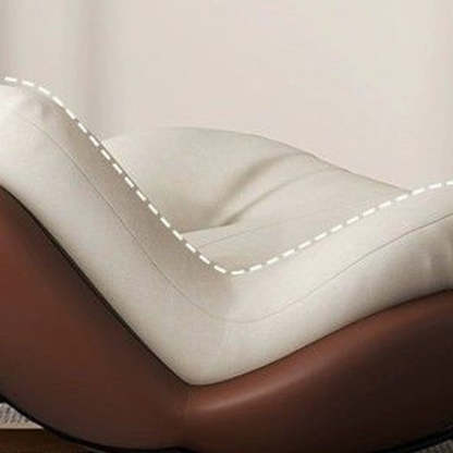 Contemporary Scandinavian Microsuede Iron Solid Wood Oval Square Curved Recliner Backrest Armrest Footrest For Living Room