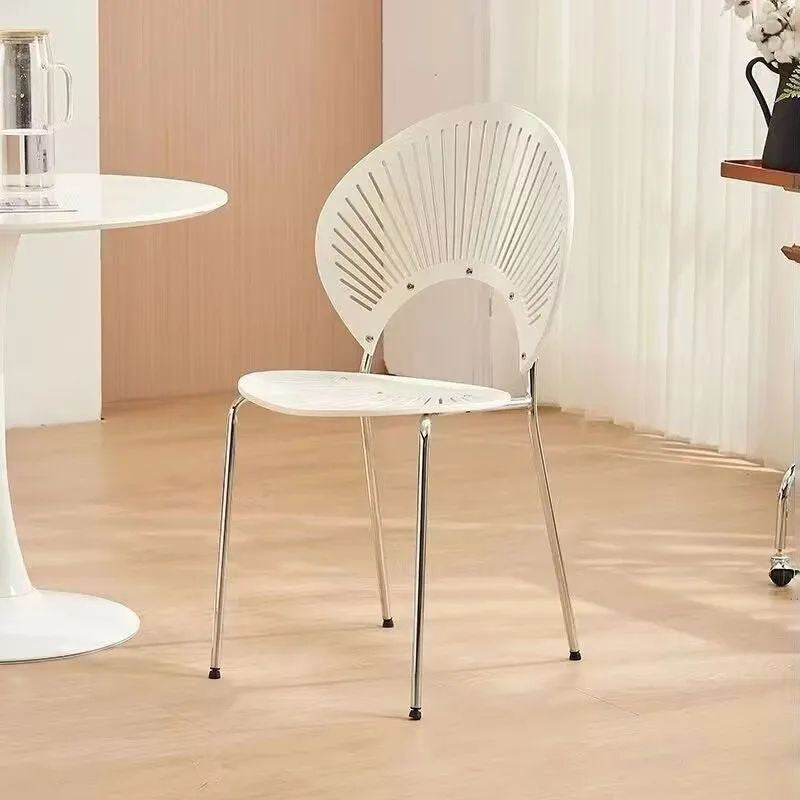 Nordic Shell Solid Wood Steel Dining Chair