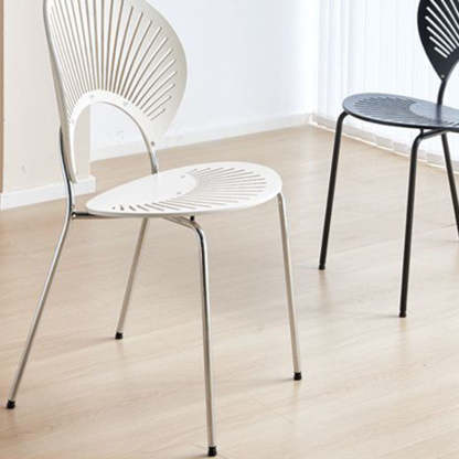 Nordic Shell Solid Wood Steel Dining Chair