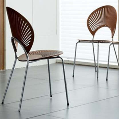 Nordic Shell Solid Wood Steel Dining Chair