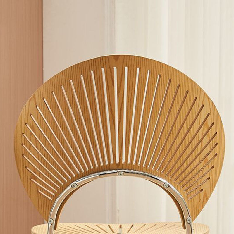 Nordic Shell Solid Wood Steel Dining Chair