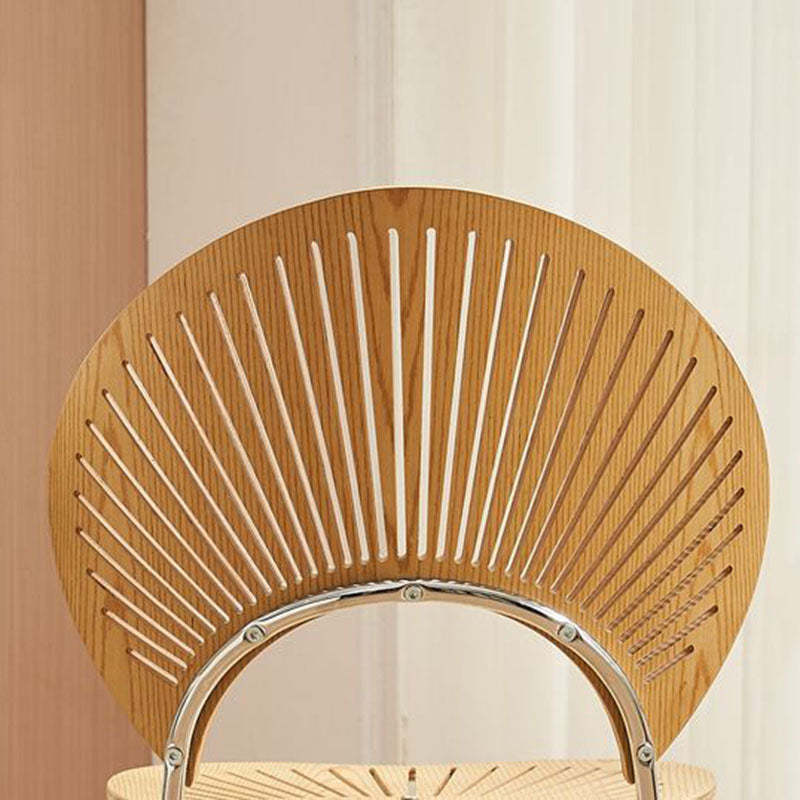 Nordic Shell Solid Wood Steel Dining Chair