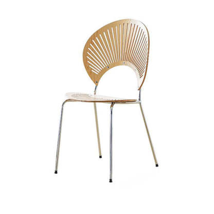 Nordic Shell Solid Wood Steel Dining Chair