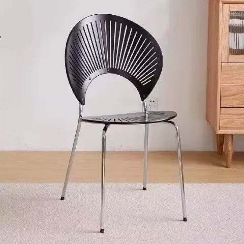 Nordic Shell Solid Wood Steel Dining Chair
