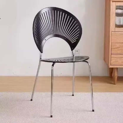 Nordic Shell Solid Wood Steel Dining Chair