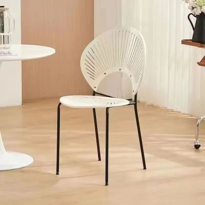 Nordic Shell Solid Wood Steel Dining Chair