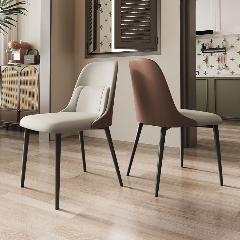 Modern Luxury Metal Dining Chair — Gray