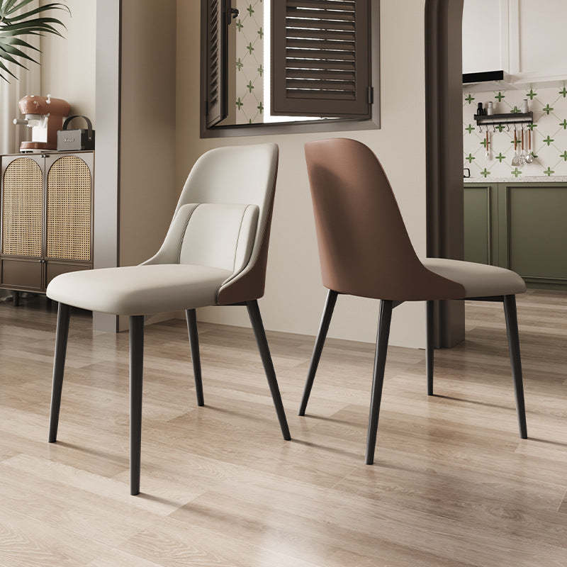 Modern Luxury Metal Dining Chair — Gray