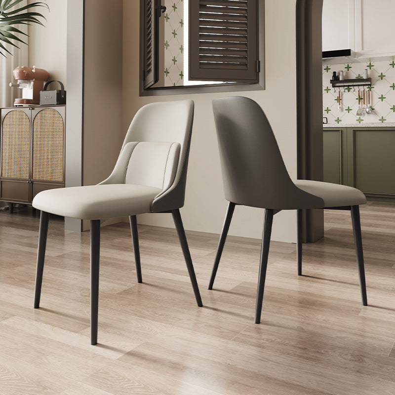 Modern Luxury Metal Dining Chair — Brown