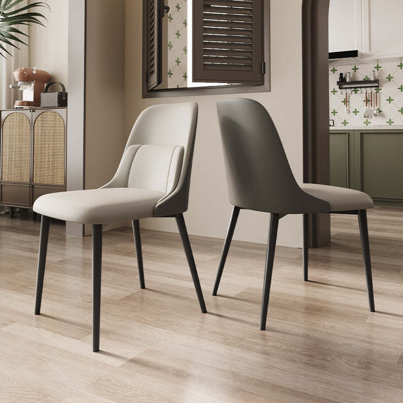 Modern Luxury Metal Dining Chair — Brown