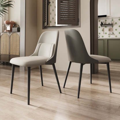 Modern Luxury Metal Dining Chair — Brown
