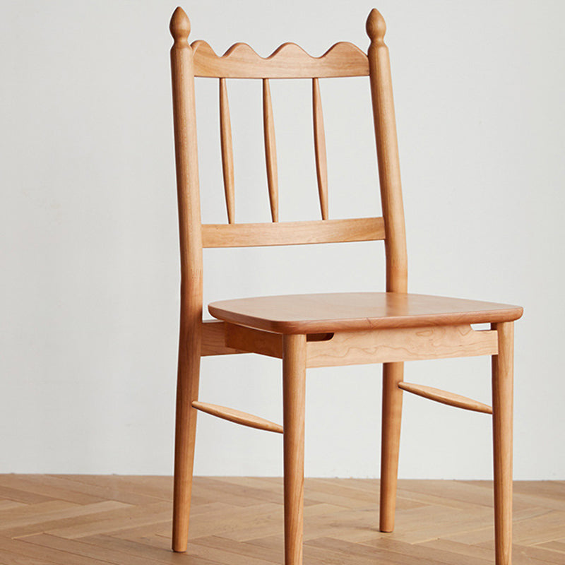 Vintage Cherry Wood Waveform Dining Chair