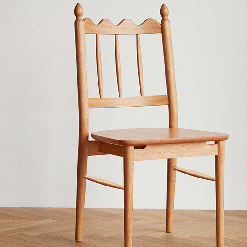 Vintage Cherry Wood Waveform Dining Chair