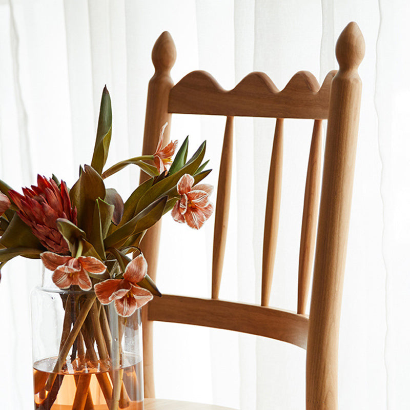 Vintage Cherry Wood Waveform Dining Chair