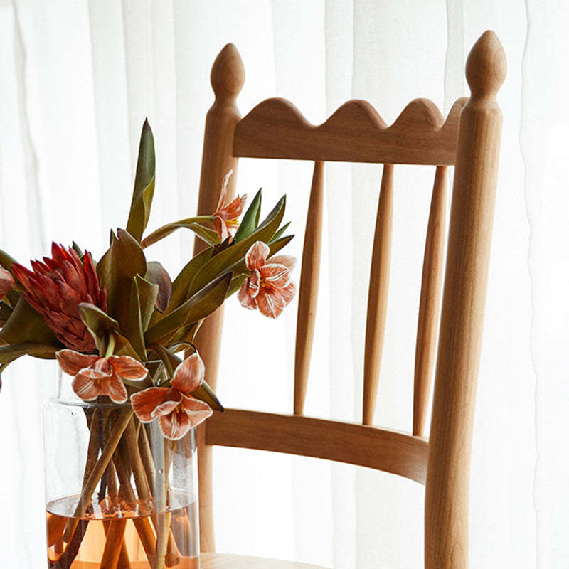 Vintage Cherry Wood Waveform Dining Chair