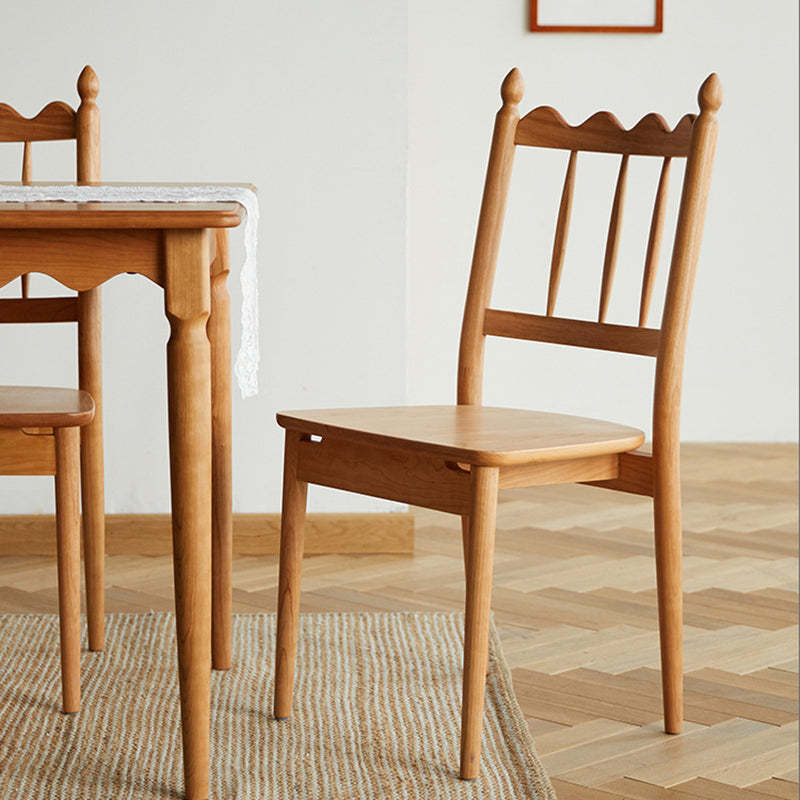 Lighom cherry waveform wood dining chairs & benches for kitchen