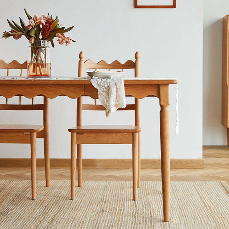 Vintage Cherry Wood Waveform Dining Chair
