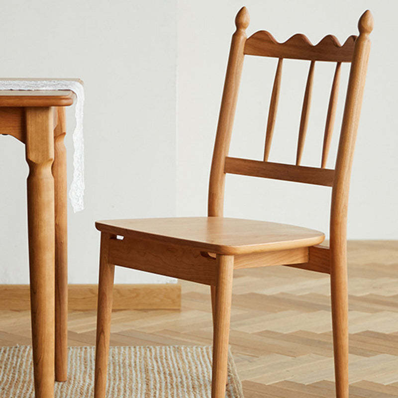Vintage Cherry Wood Waveform Dining Chair