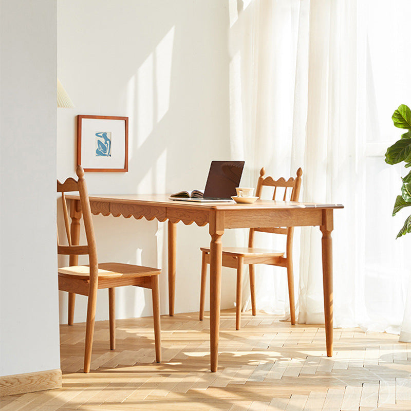 Vintage Cherry Wood Waveform Dining Chair