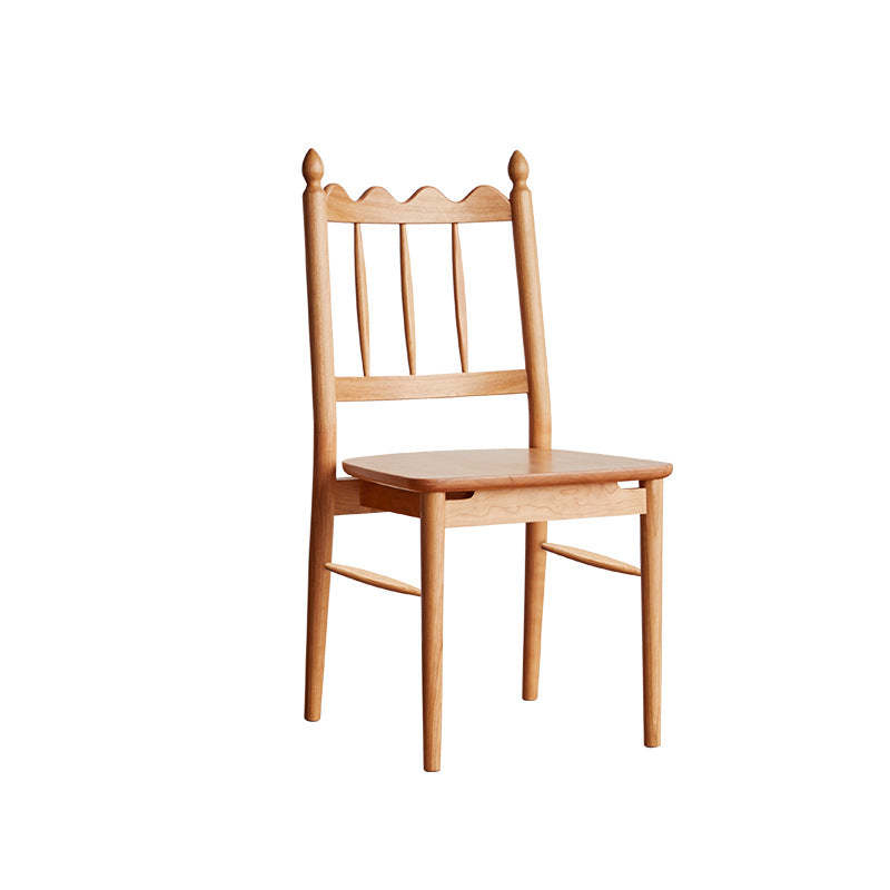 Vintage Cherry Wood Waveform Dining Chair