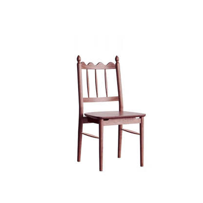 Vintage Cherry Wood Waveform Dining Chair