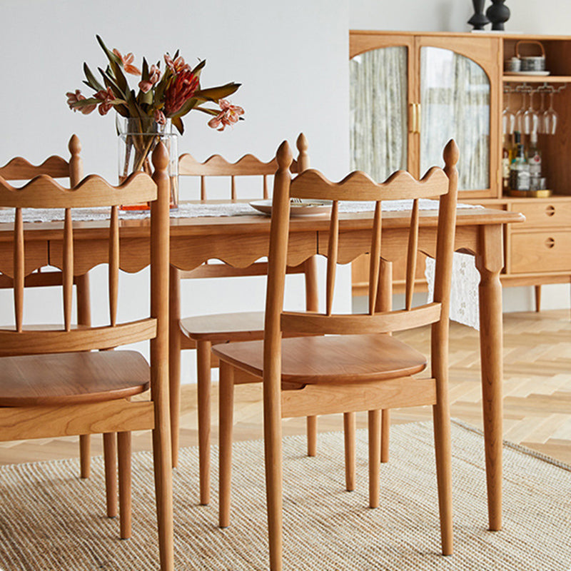 Vintage Cherry Wood Waveform Dining Chair