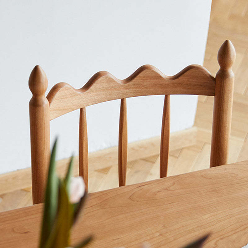 Vintage Cherry Wood Waveform Dining Chair