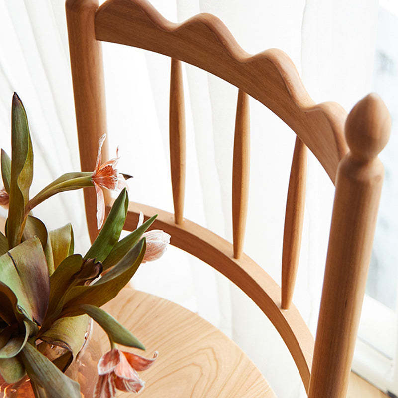 Vintage Cherry Wood Waveform Dining Chair