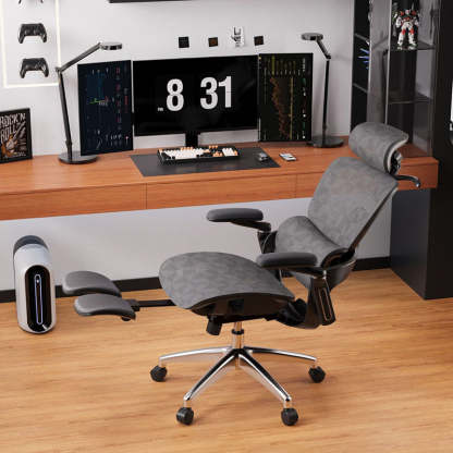 Modern Mesh Nylon Steel Liftable Desk Chair — Without Footrest / Black