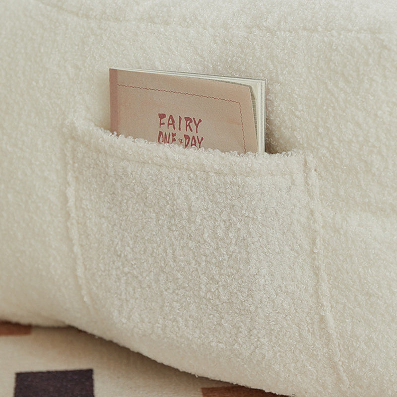 Kids Cute-Ear Lambswool Fabric EPS Sofa with Storage Pocket