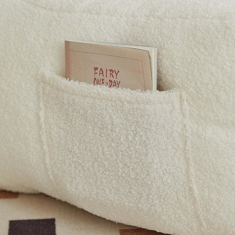 Kids Cute-Ear Lambswool Fabric EPS Sofa with Storage Pocket
