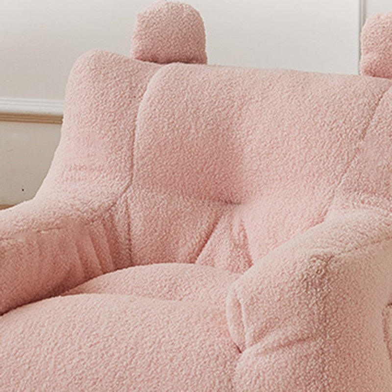 Kids Cute-Ear Lambswool Fabric EPS Sofa with Storage Pocket