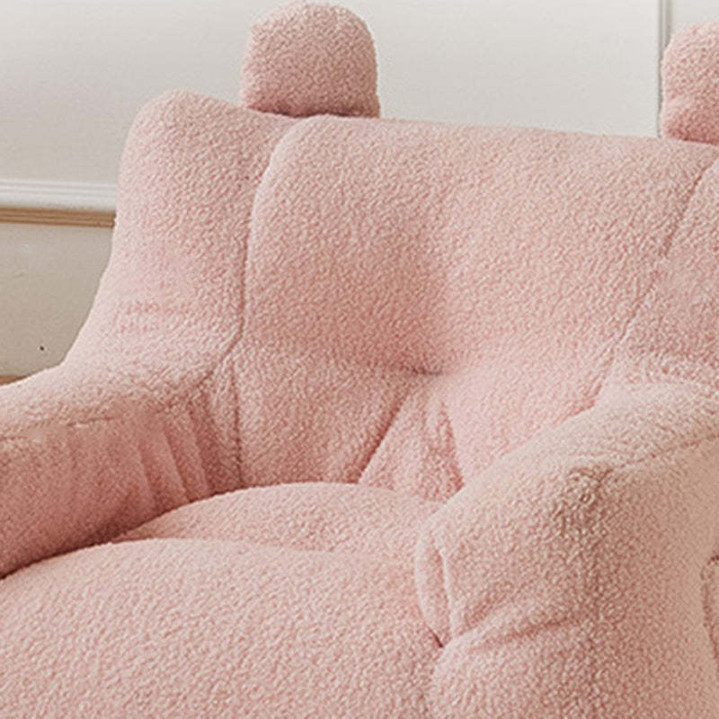 Kids Cute-Ear Lambswool Fabric EPS Sofa with Storage Pocket