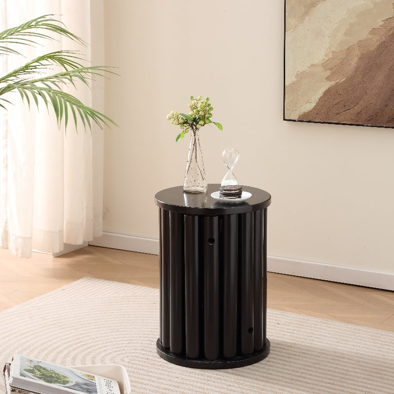 Chinese Rubberwood Round Stackable Low Stool