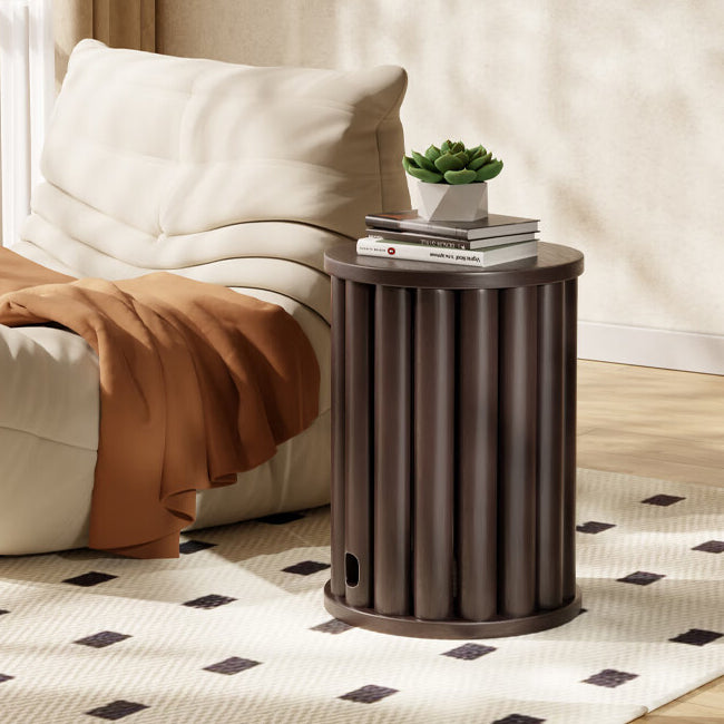 Chinese Rubberwood Round Stackable Low Stool