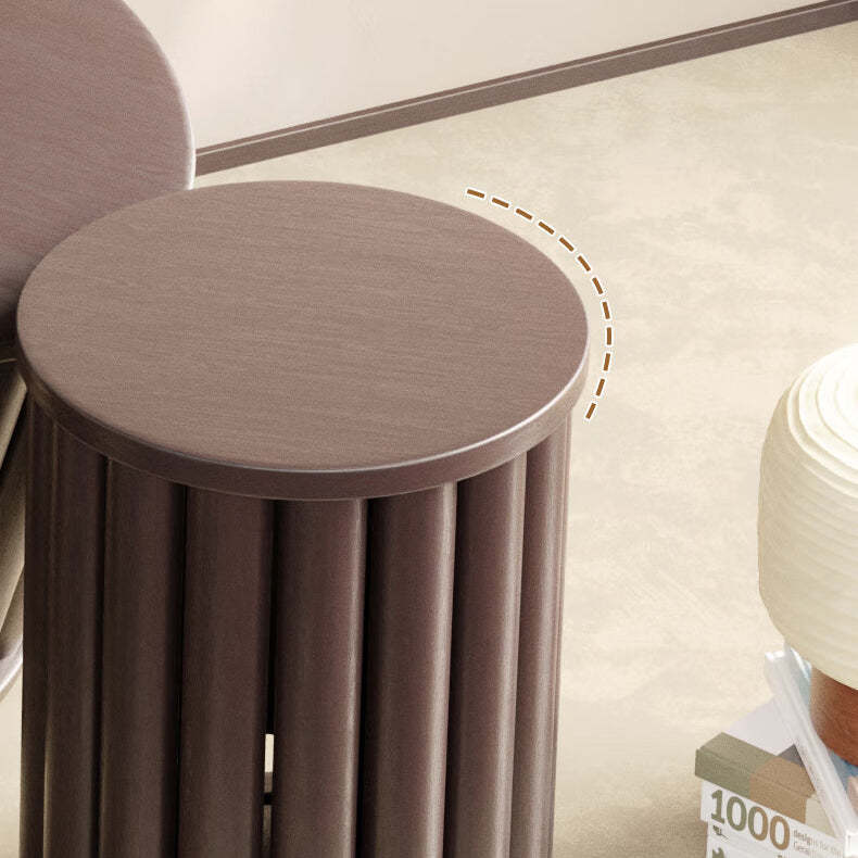 Chinese Rubberwood Round Stackable Low Stool