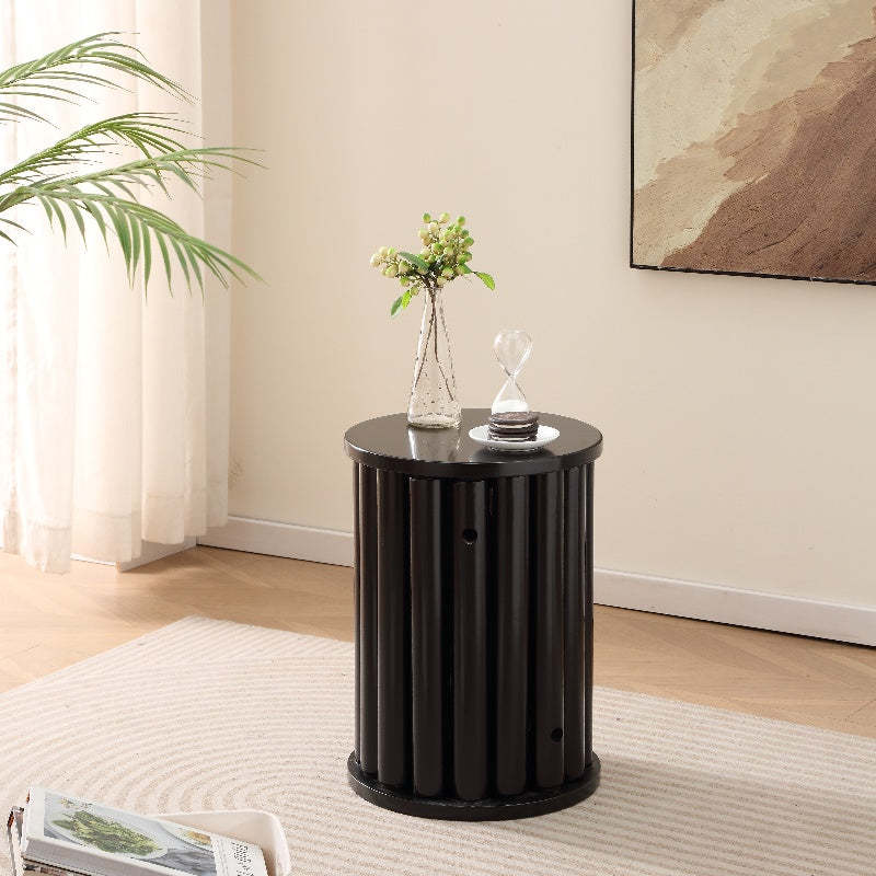 Chinese Rubberwood Round Stackable Low Stool