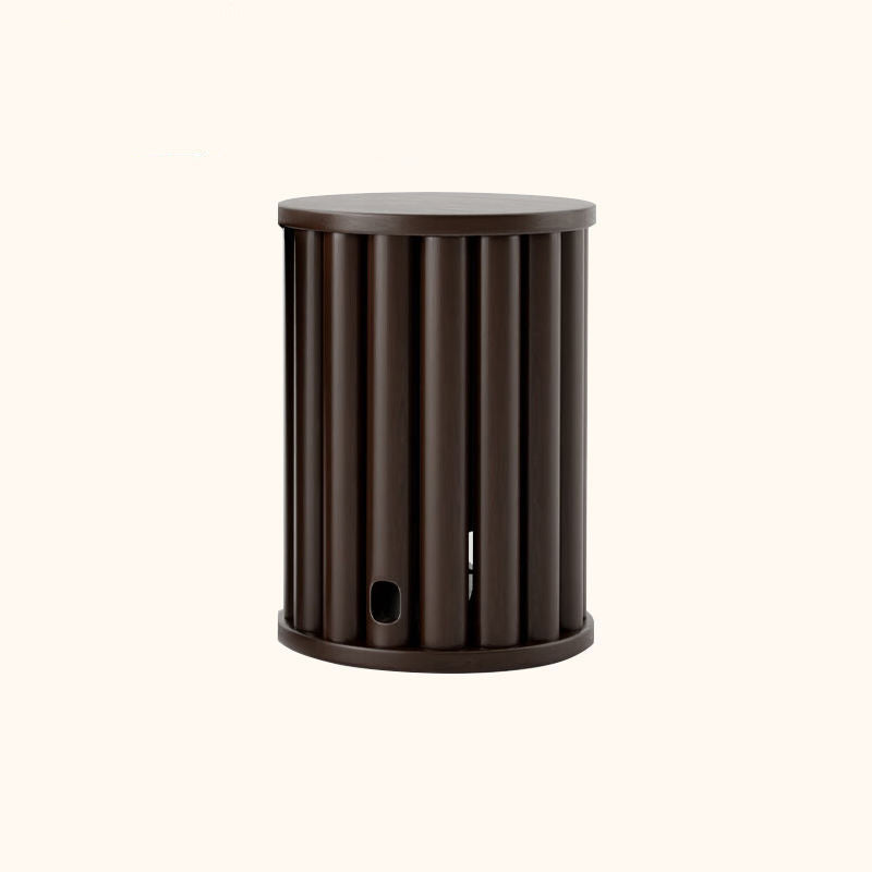 Chinese Rubberwood Round Stackable Low Stool