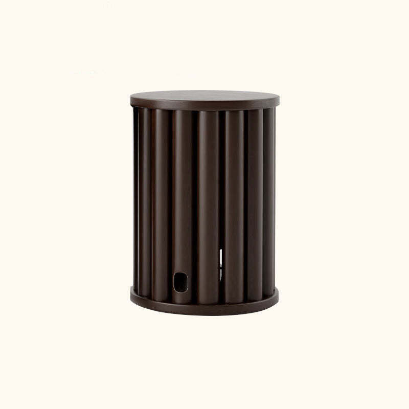 Chinese Rubberwood Round Stackable Low Stool
