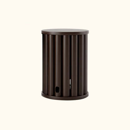 Chinese Rubberwood Round Stackable Low Stool